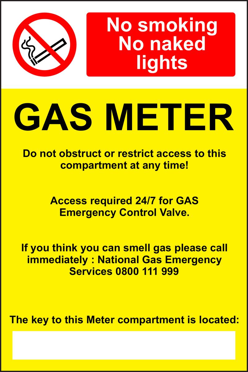 Gas Meter Sign