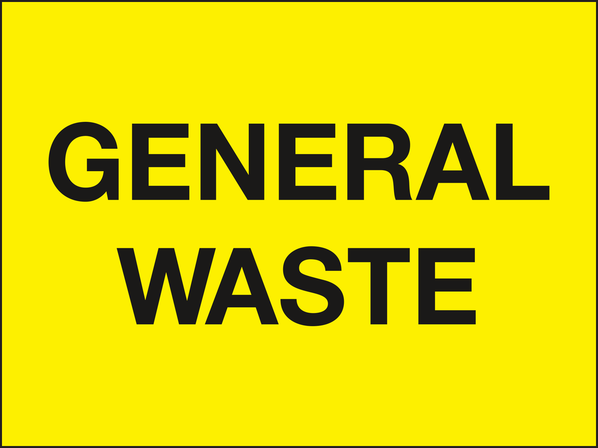General waste sign