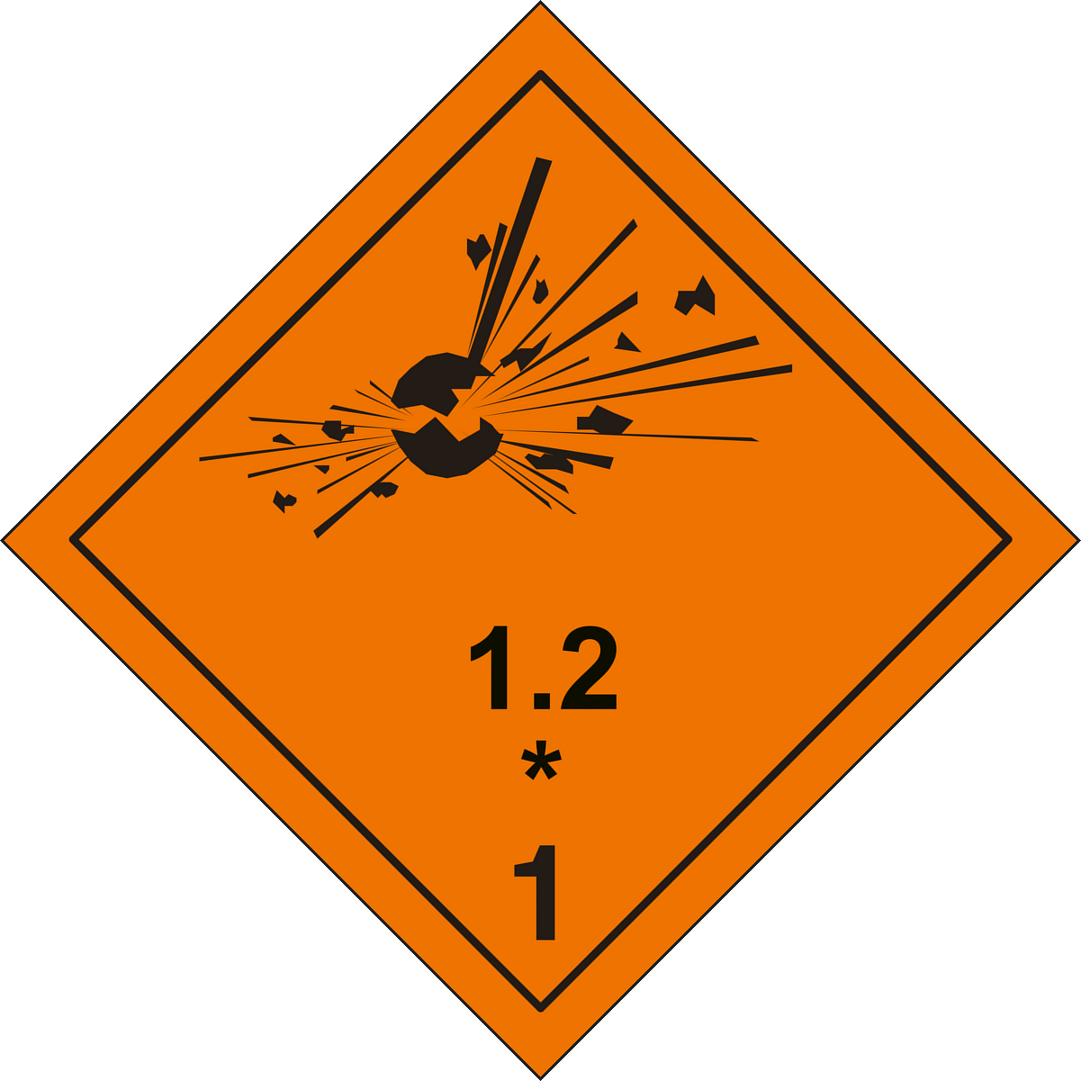 GHS Signs - Explosive Divisions 1.2 Sign