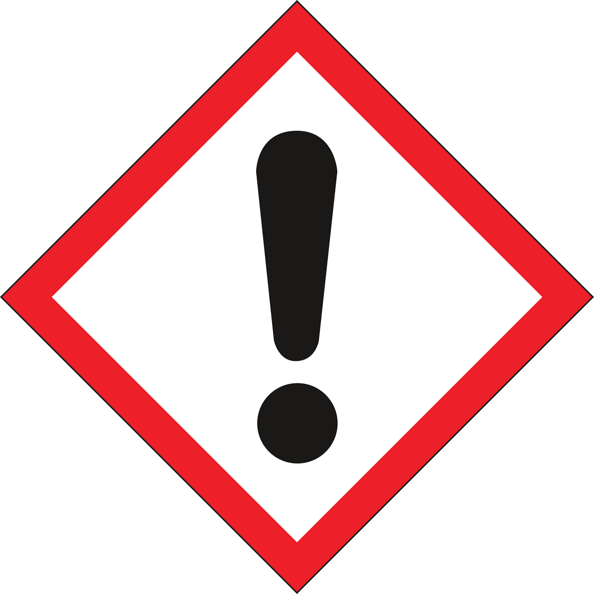 GHS Signs - Irritant Dermal Sensitizer Acute toxicity (harmful) Narcotic Effects Respiratory Tract Irritation