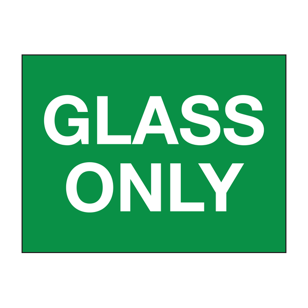 Glass only sign