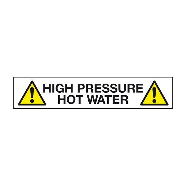 High pressure hot water labels - Pipeline labels High pressure hot water labels - Pipeline labels