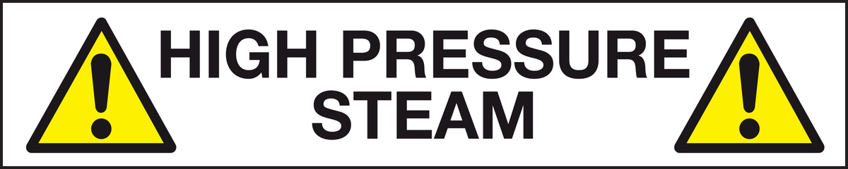 High pressure steam label - Pipeline labels