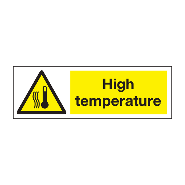 High temperature sign High temperature sign