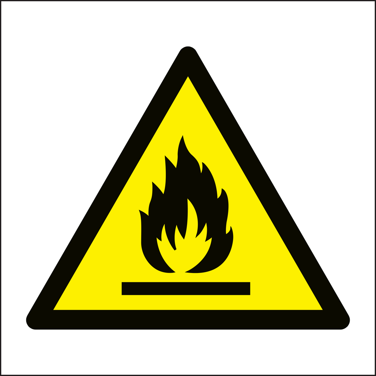 Highly flammable symbol sign