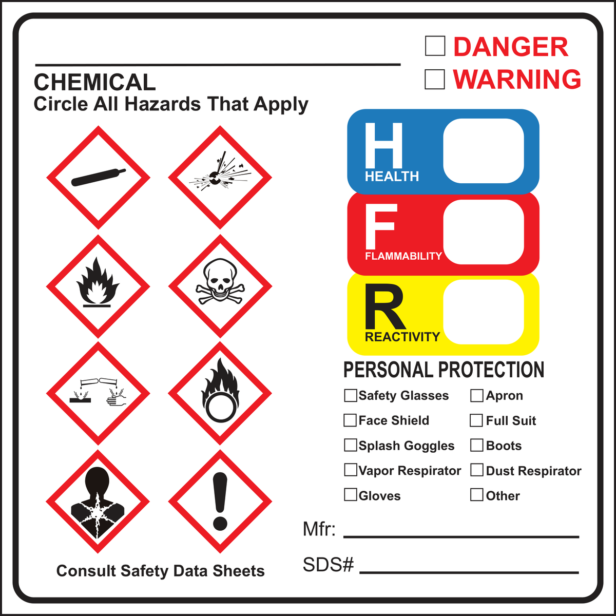 HMIS Safety Labels