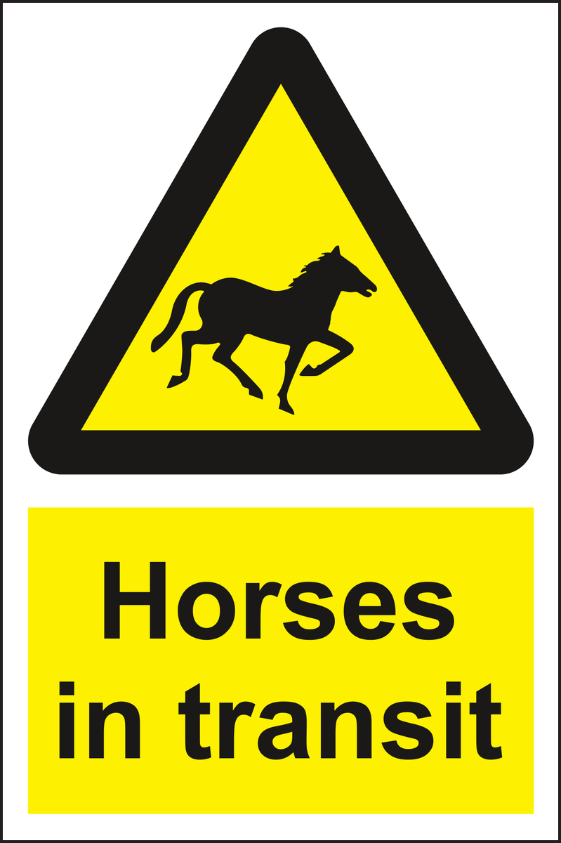 Horses in Transit Sign