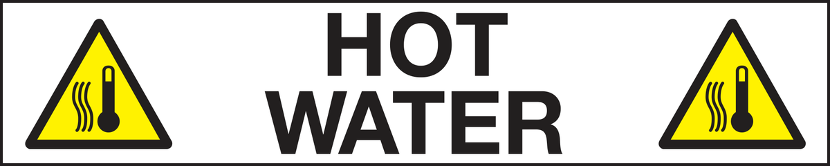 Hot water labels - Pipeline labels