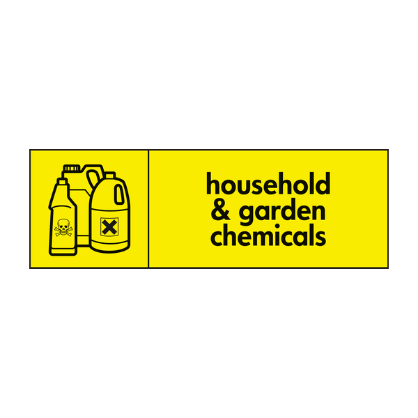 Household & Garden Chemicals Recycling Signs WRAP Recycling Signs