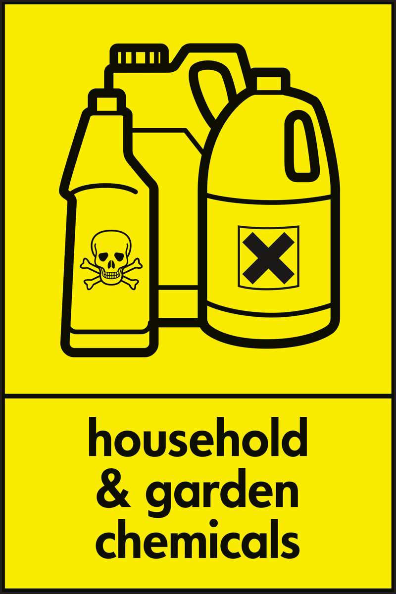 household & garden chemicals sign