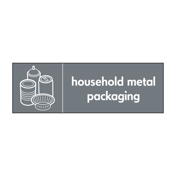 Household Metal Packaging Recycling Signs WRAP Recycling Signs 
