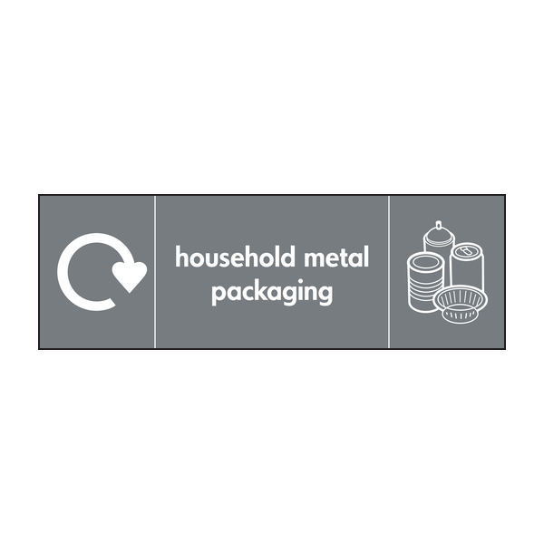 Household Metal Packaging Recycling Signs WRAP Recycling Signs 