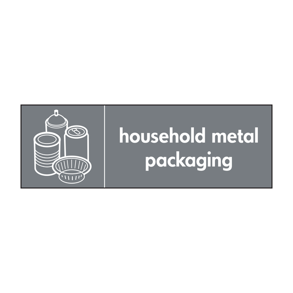 Household Metal Packaging Recycling Signs WRAP Recycling Signs 