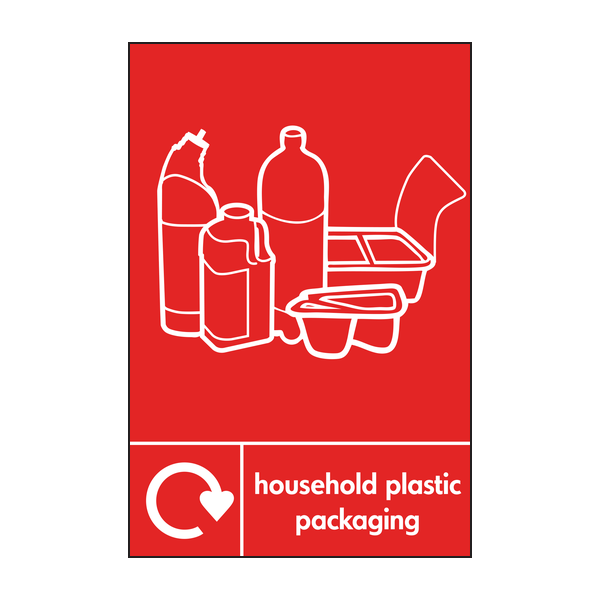 household plastics (with film) recycle & icon 