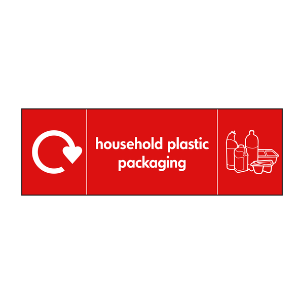 household plastics (without film) recycle & icon 