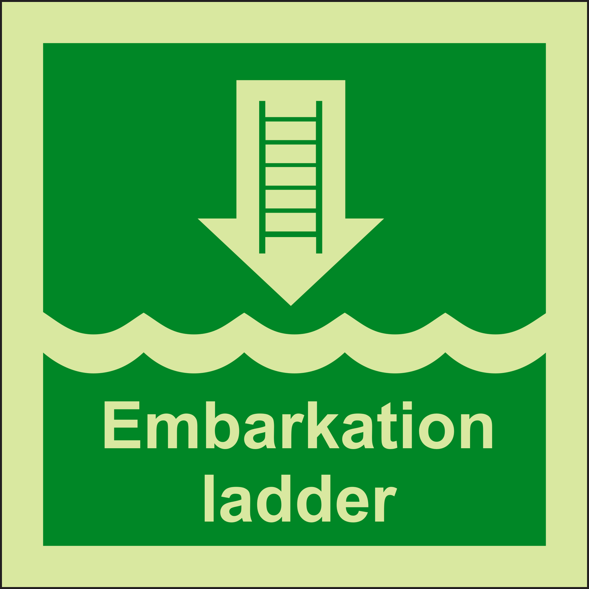 IMPA 33.4104 Embarkation ladder Sign
