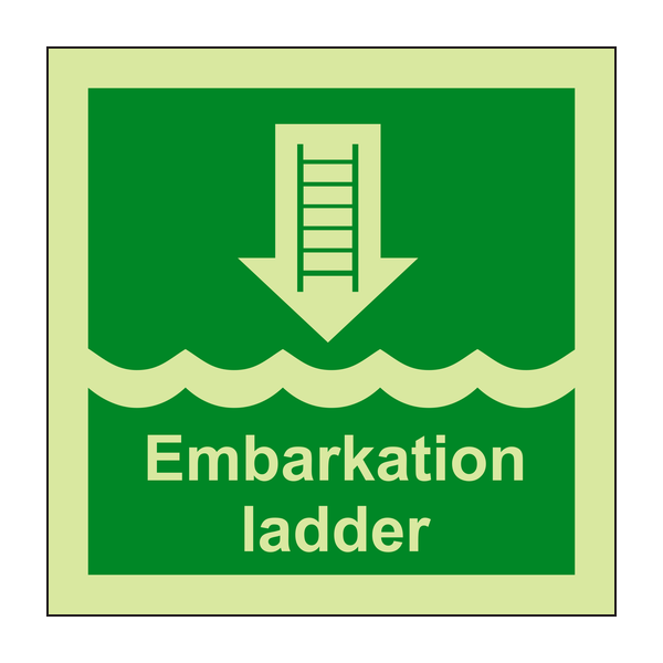 IMPA 33.4104 Embarkation ladder Sign IMPA 33.4104 Embarkation ladder Sign