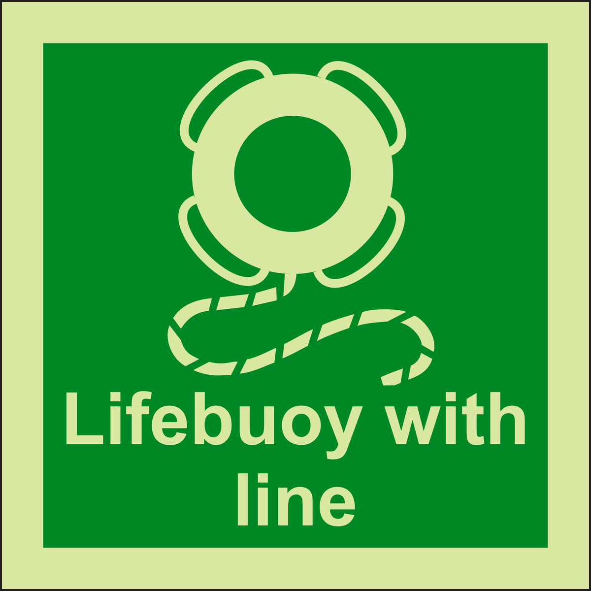 IMPA 33.4107 Lifebuoy With Line Sign