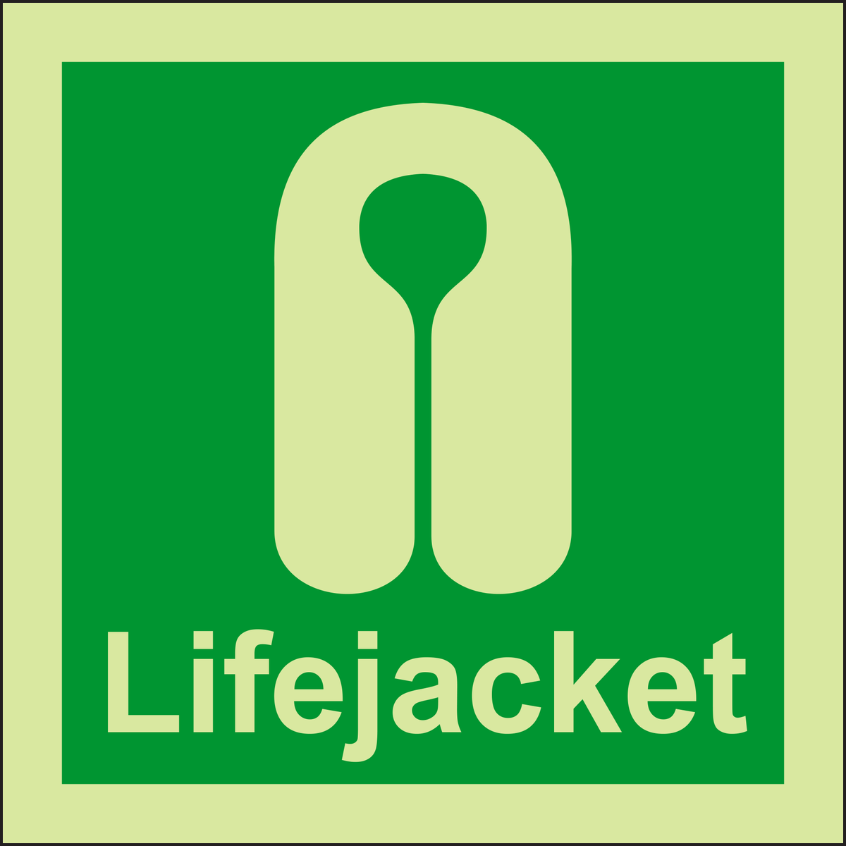 IMPA 33.4110 Life Jacket Sign