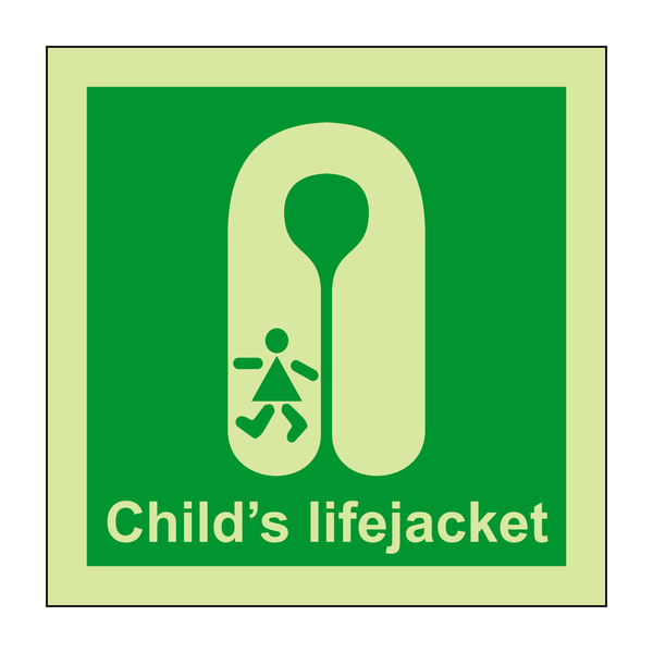 IMPA 33.4111 Childs Life Jacket Sign IMPA 33.4111 Childs Life Jacket Sign