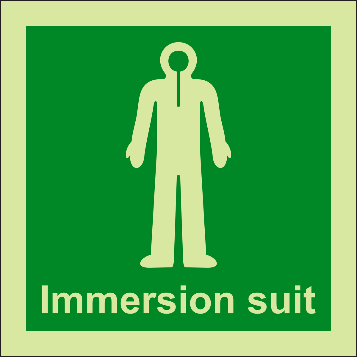 IMPA 33.4112 Immersion Suit Sign