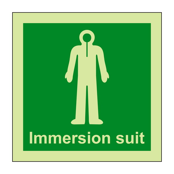 IMPA 33.4112 Immersion Suit Sign IMPA 33.4112 Immersion Suit Sign