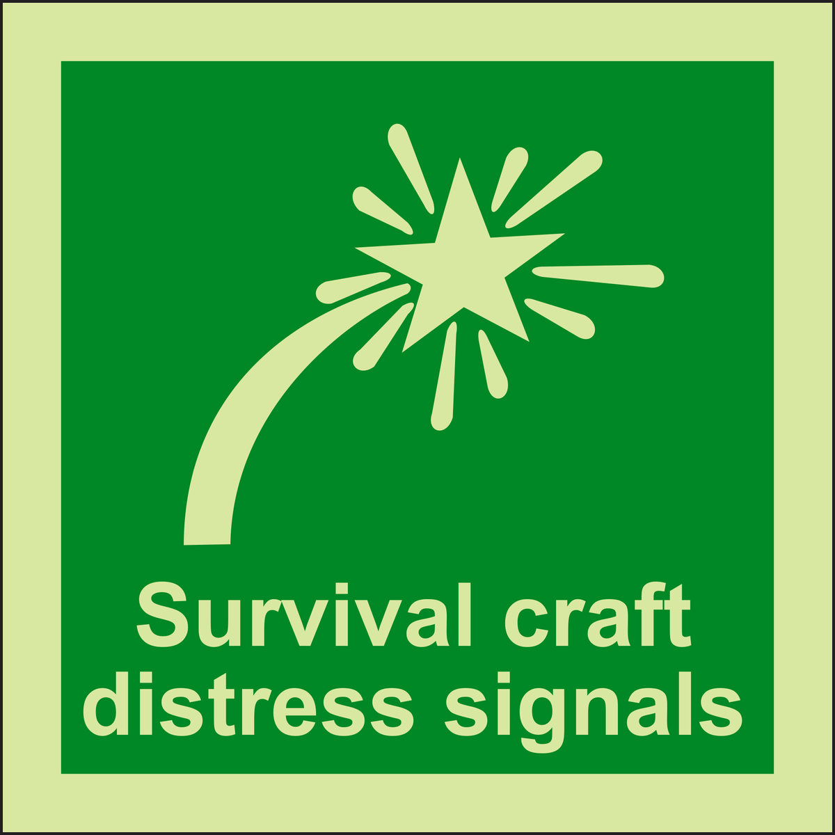 IMPA 33.4116 Survival Craft Distress Signal Sign