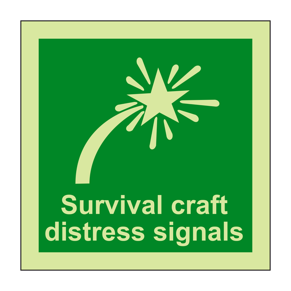 IMPA 33.4116 Survival Craft Distress Signal Sign IMPA 33.4116 Survival Craft Distress Signal Sign