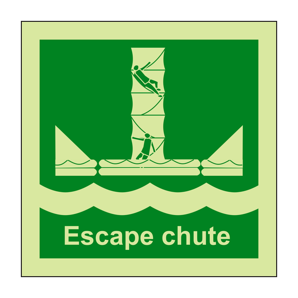 IMPA 33.4120 Evacuation Chute Sign IMPA 33.4120 Evacuation Chute Sign
