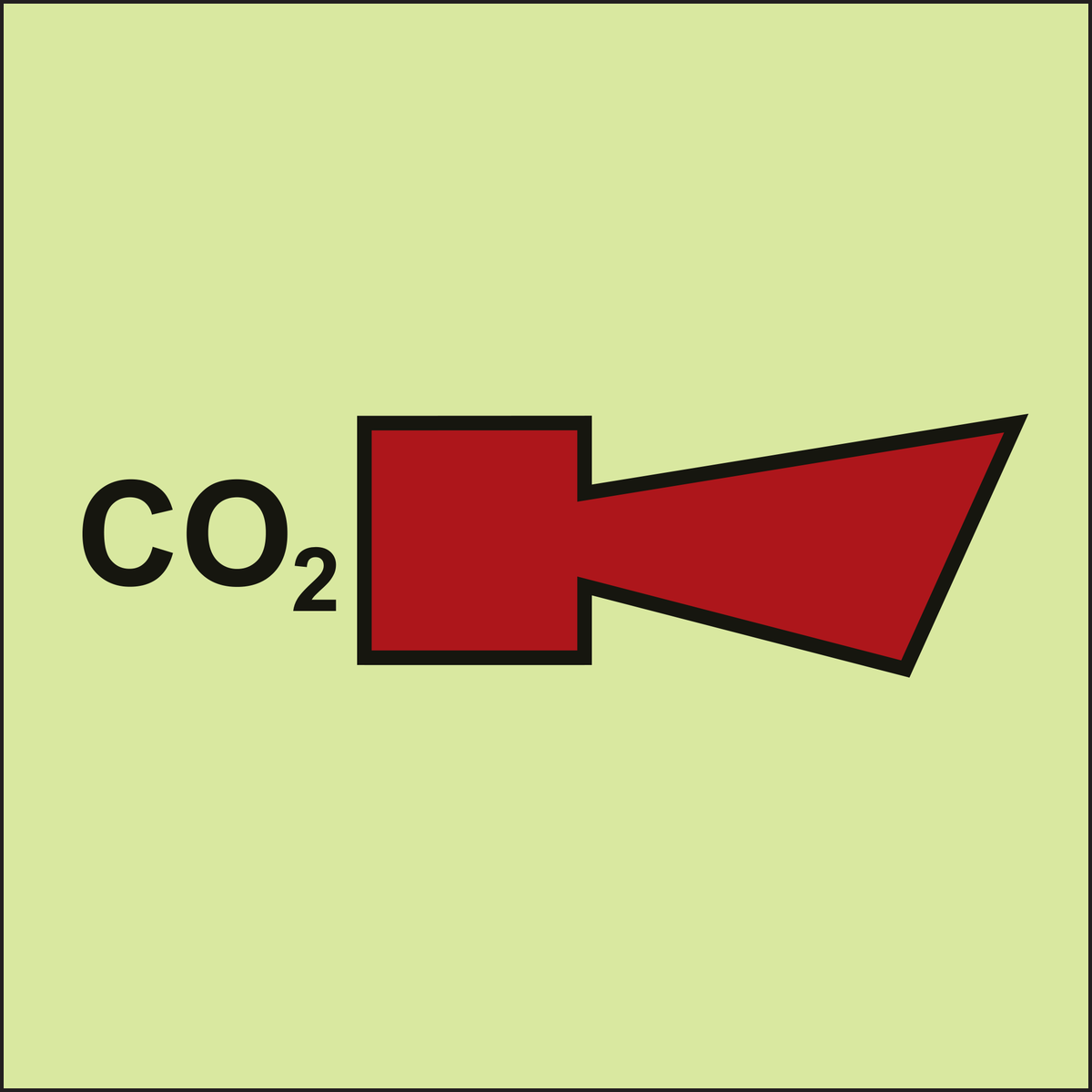 IMPA 33.6008 CO2 Horn Sign