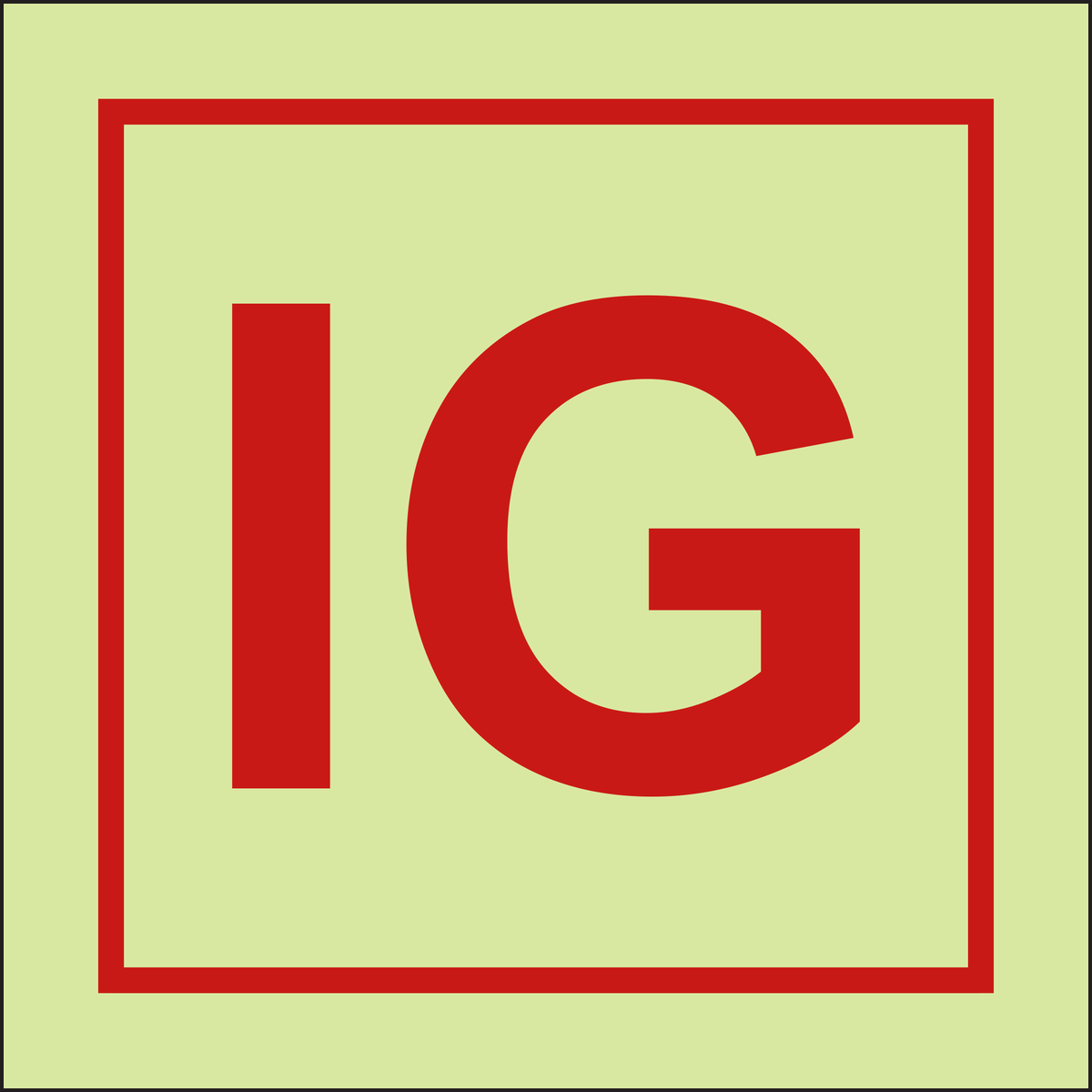 IMPA 33.6073 Inert Gas Installation Sign