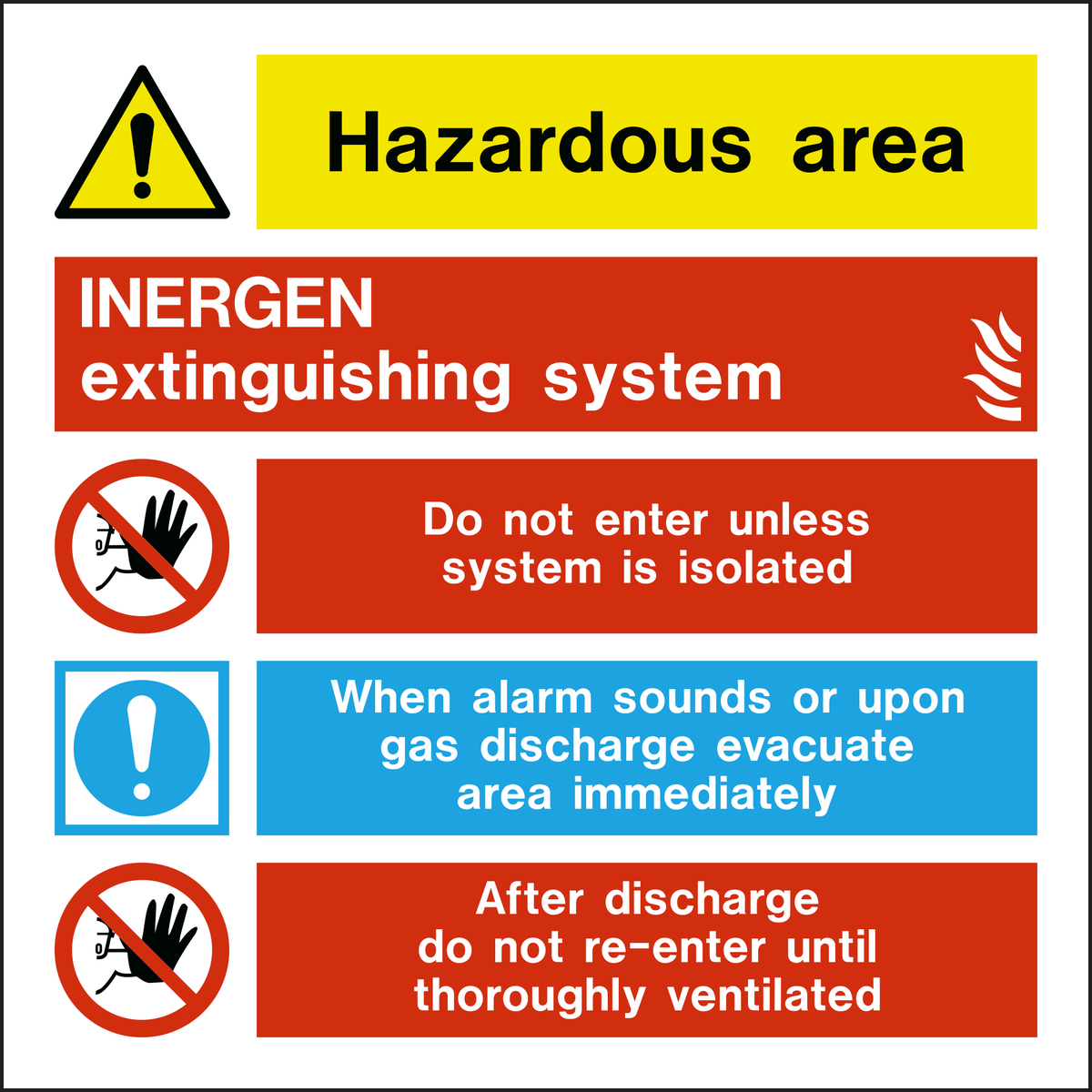 INERGEN Extinguishing System Sign