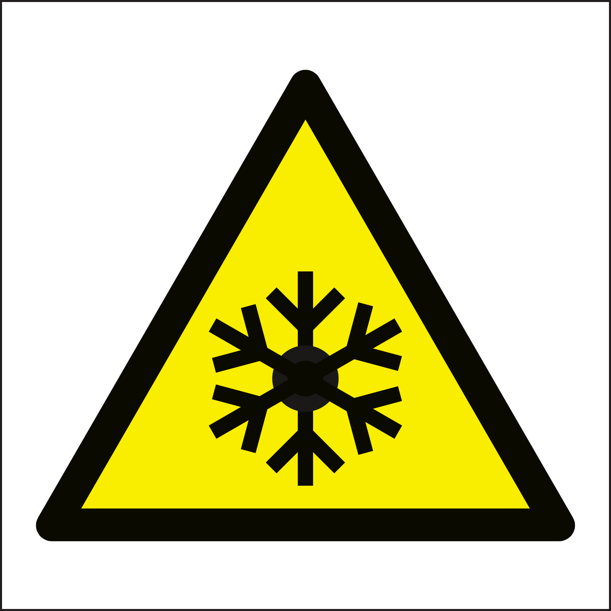 Low temperature symbol sign