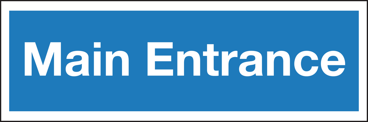 Main entrance sign