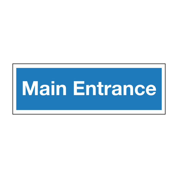 Main entrance sign