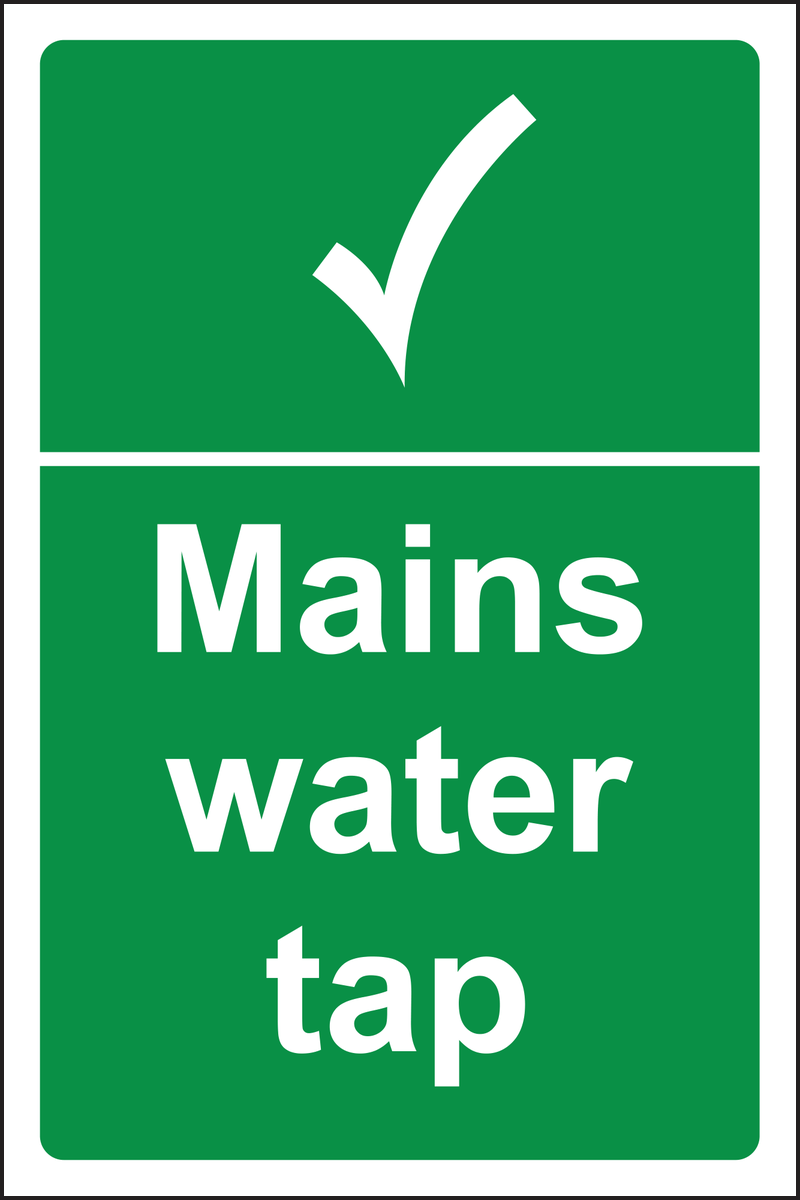 Mains Water Tap Sign