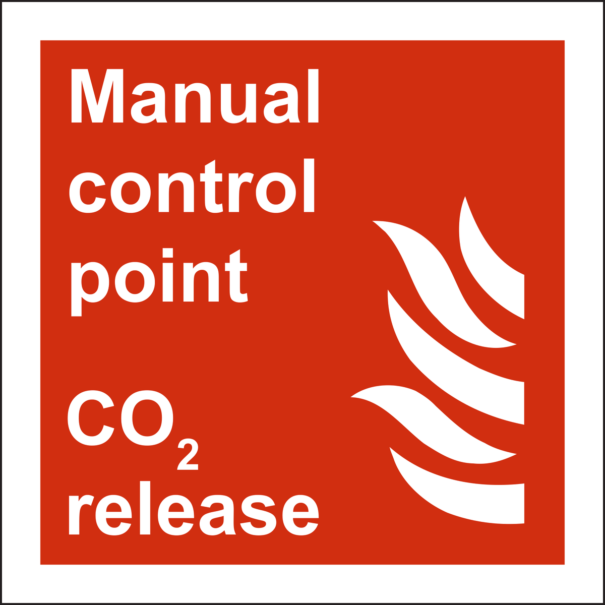 Manual Control Point CO2 Release Sign