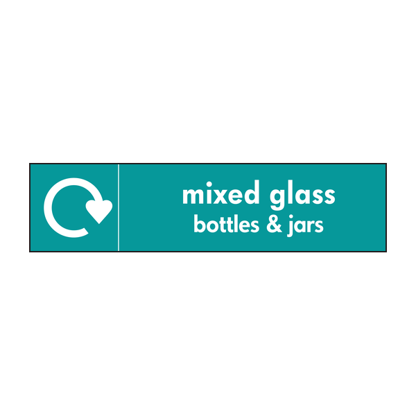 mixed glass bottles & jars recycle 