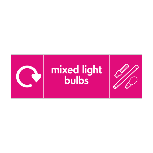 mixed light bulbs recycle & icon 