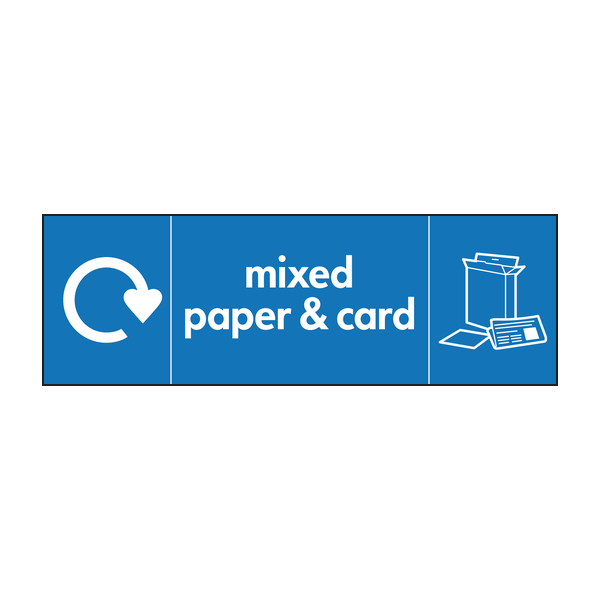 mixed paper & card recycle & icon 