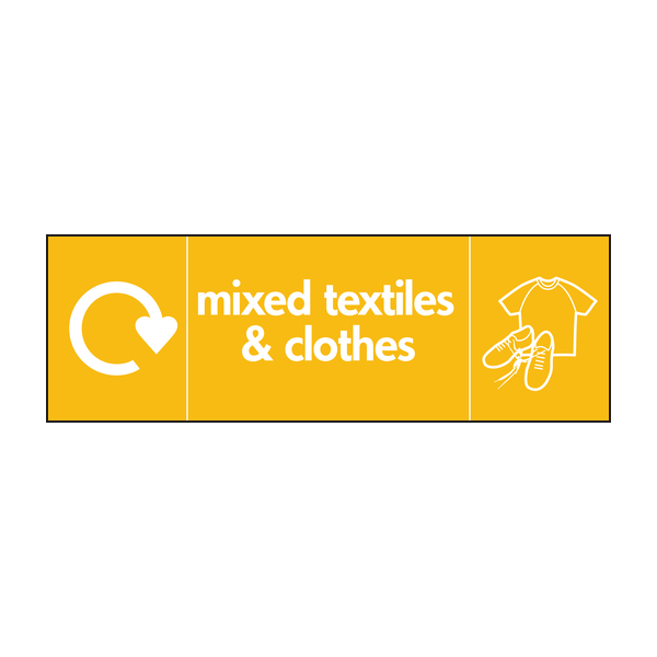 mixed textiles & clothes recycle & icon 