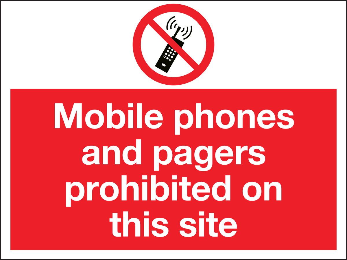 Mobile phones and pagers prohibited on this site