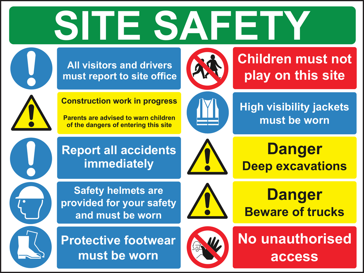 Multi-Message Site Safety Sign