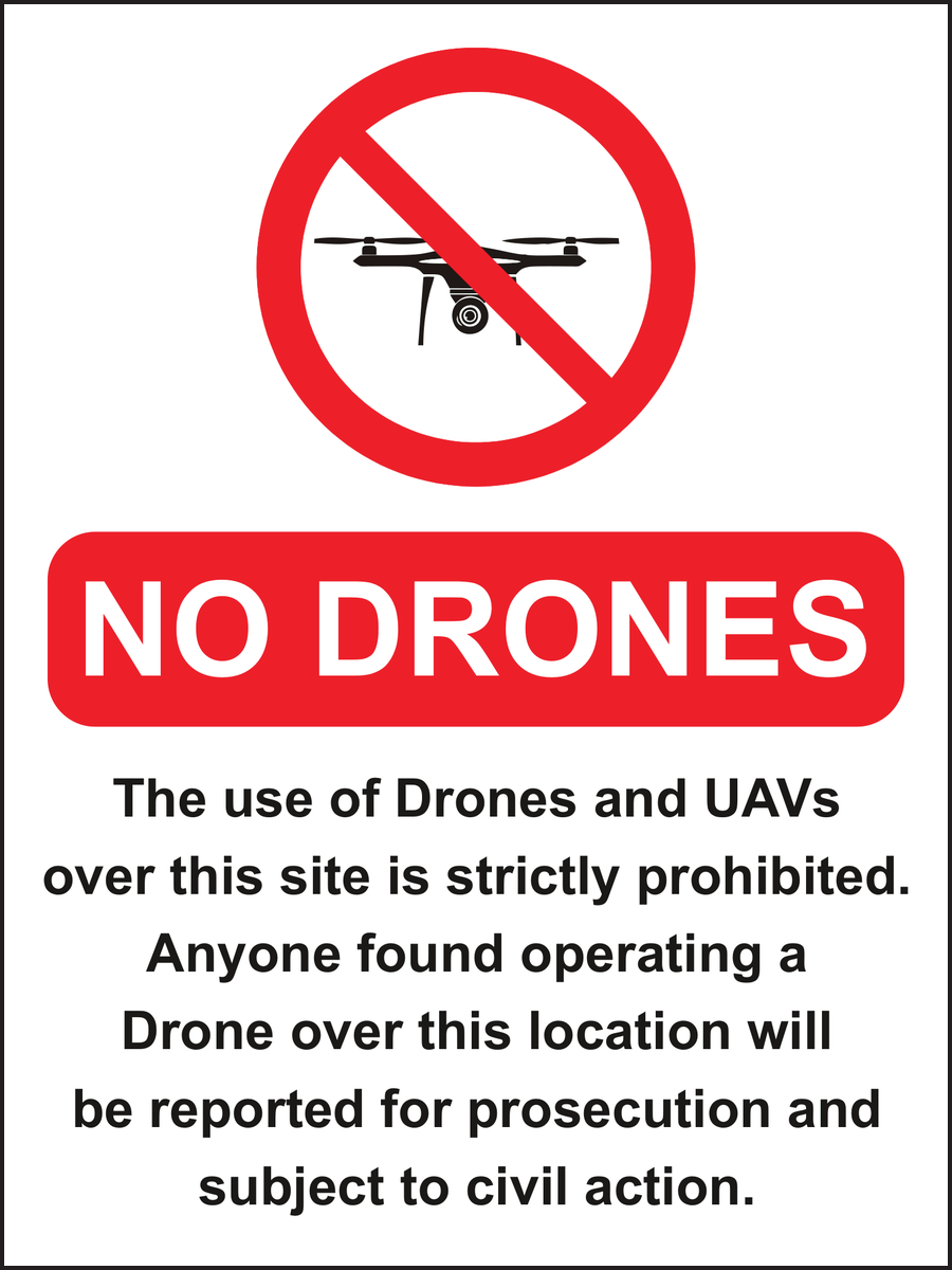 No Drones Sign