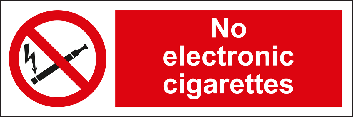 No electronic cigarettes sign