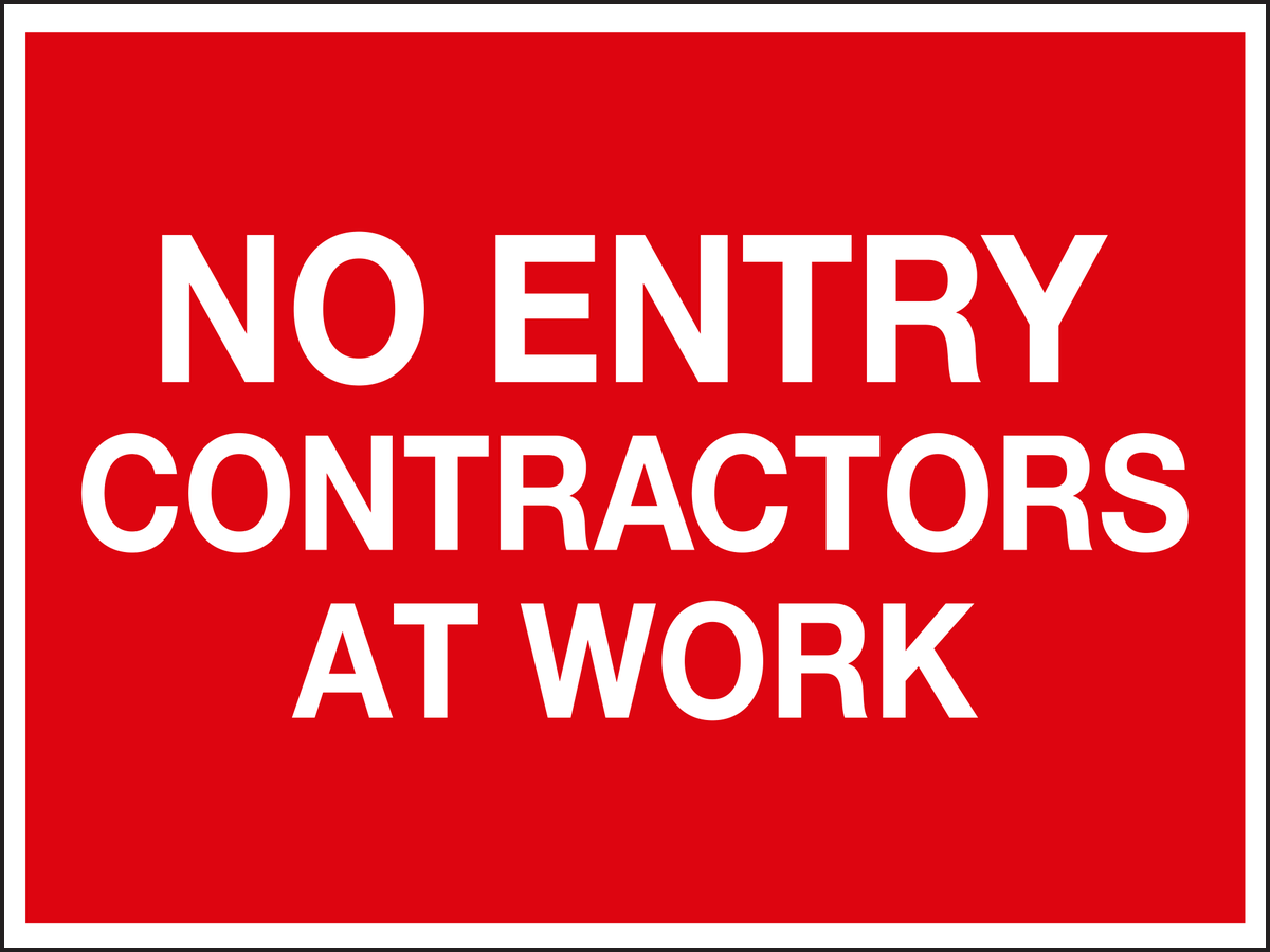 No entry contractors at work