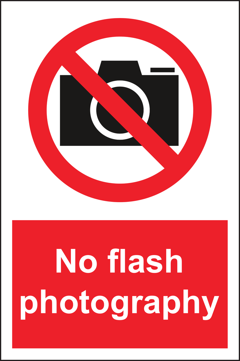 No Flash Photography Sign