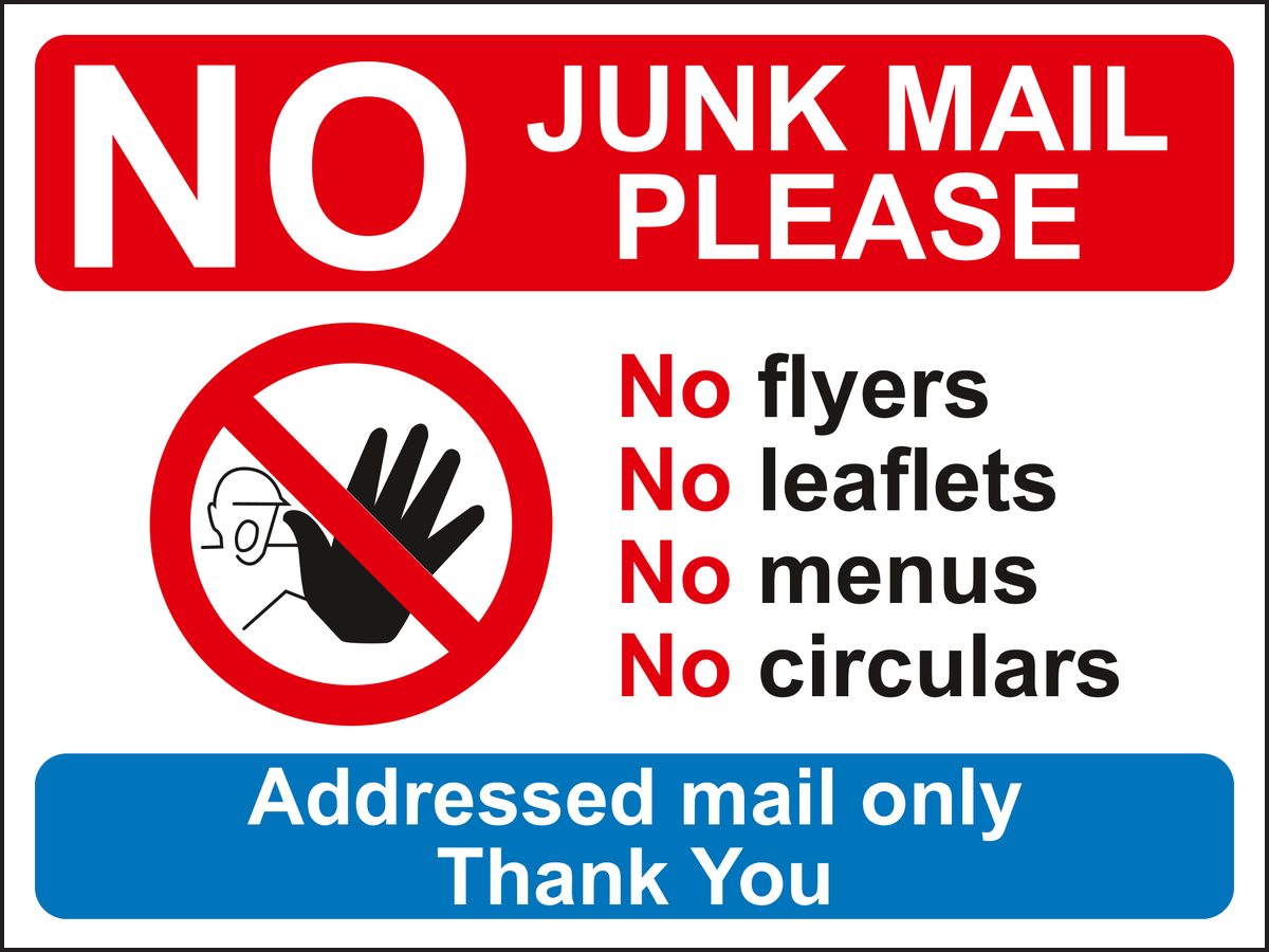 NO Junk mail please sign