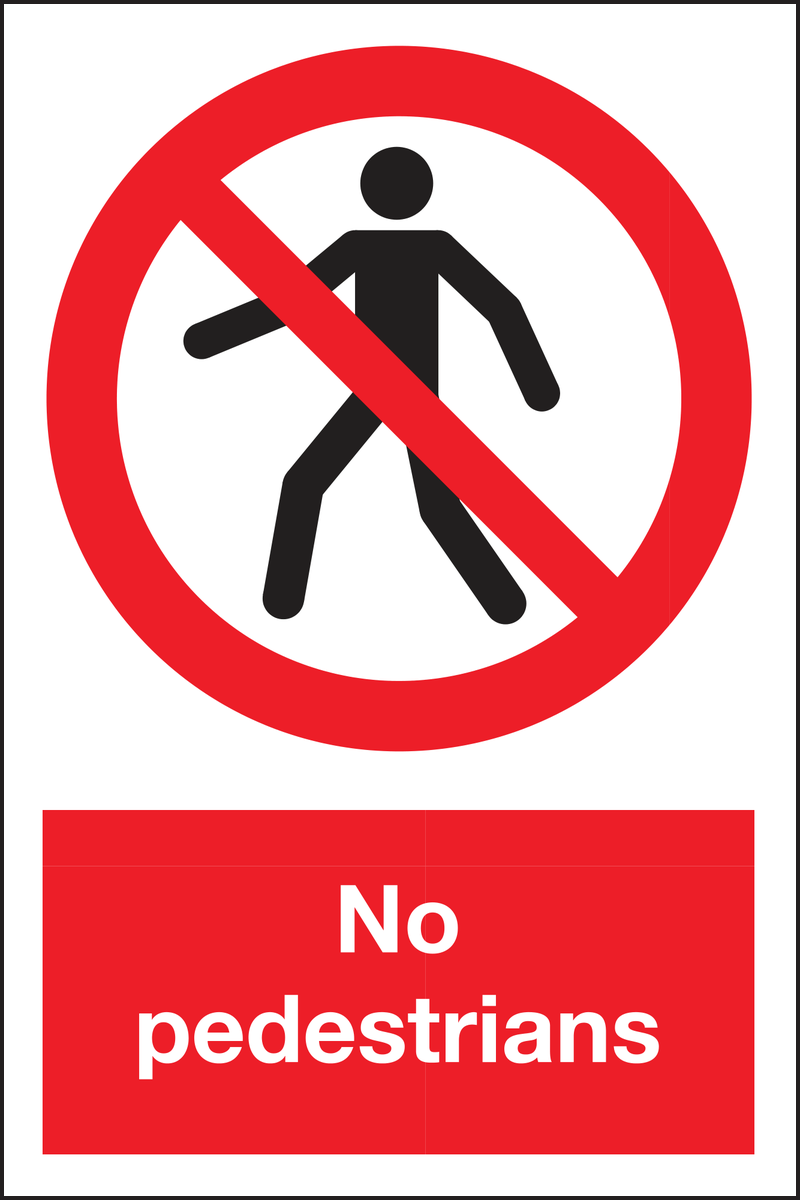 No pedestrians sign