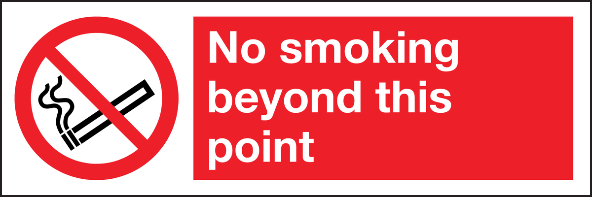 No smoking beyond this point sign